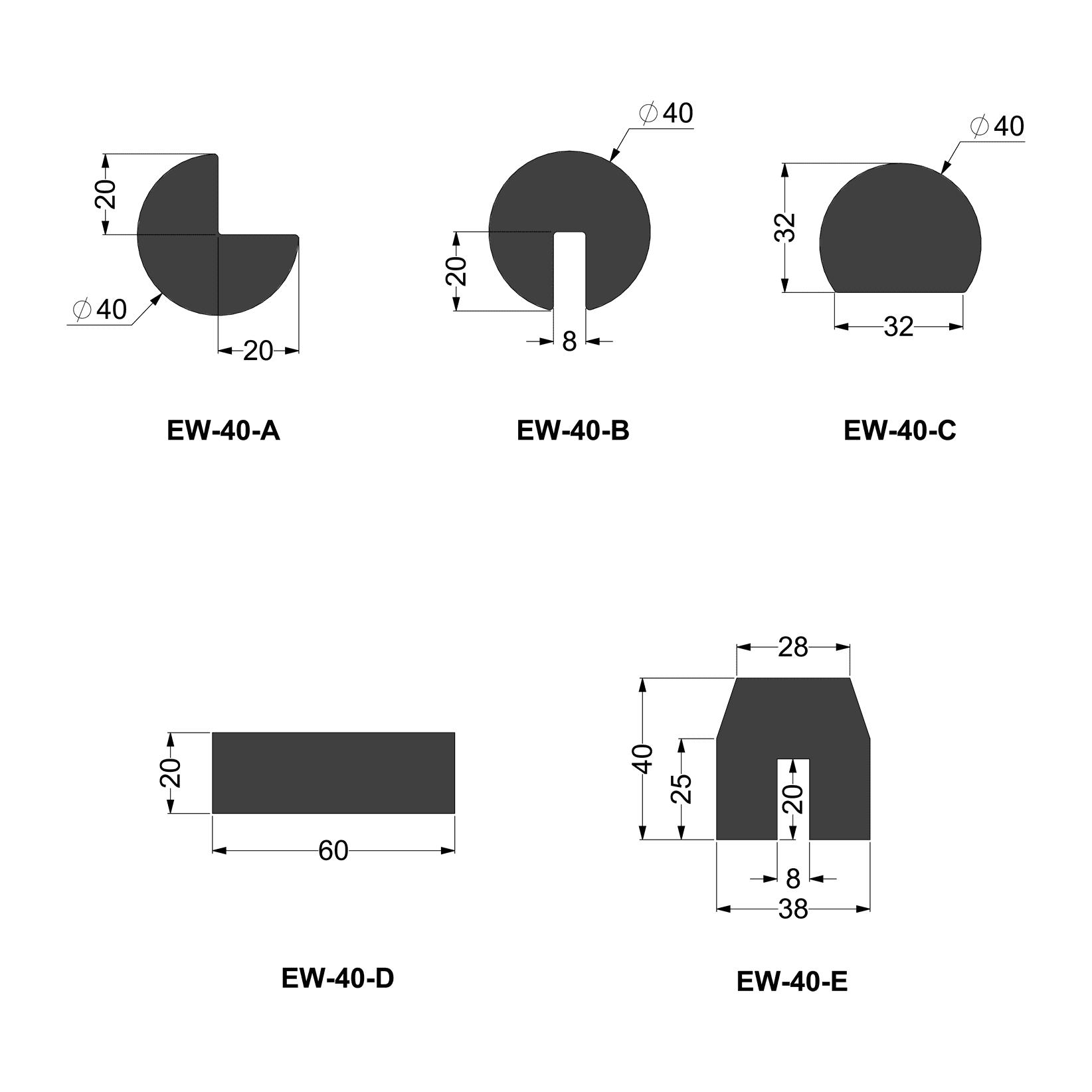 BSP 000935 A EdgeWRAP All Types Dimensioned Drawing.png