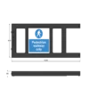 Alternative CAD rendering of a yellow polymer pedestrian safety gate