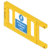 CAD rendering of a black polymer pedestrian safety gate