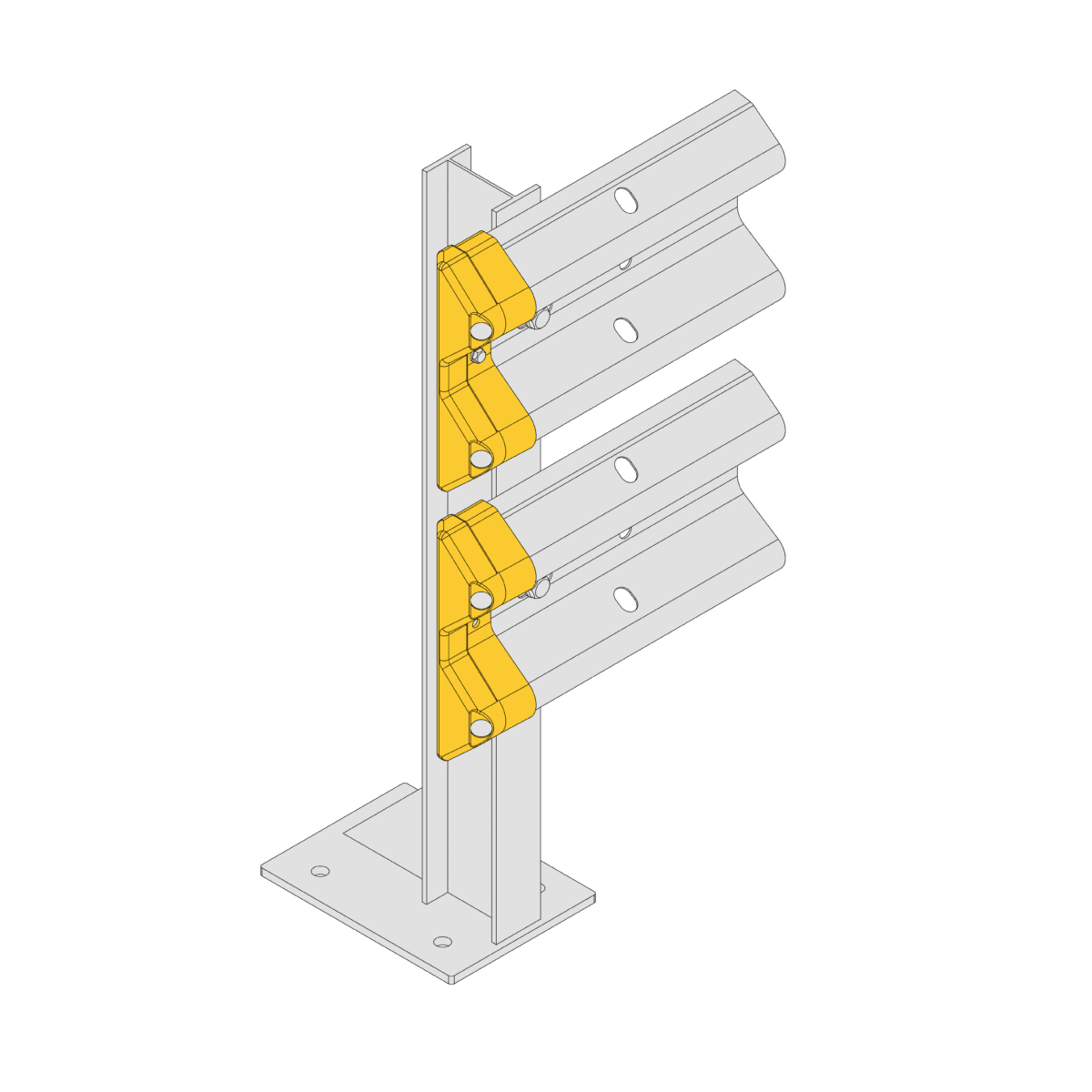 BSP 000620 A ArmcoSAFE Bolt Down Post Type UB AP 1100DPNG page 0004.png